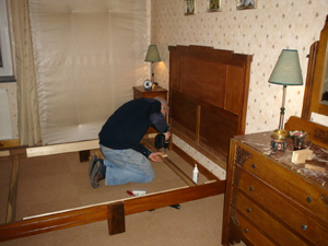 Het bed wordt verlengd